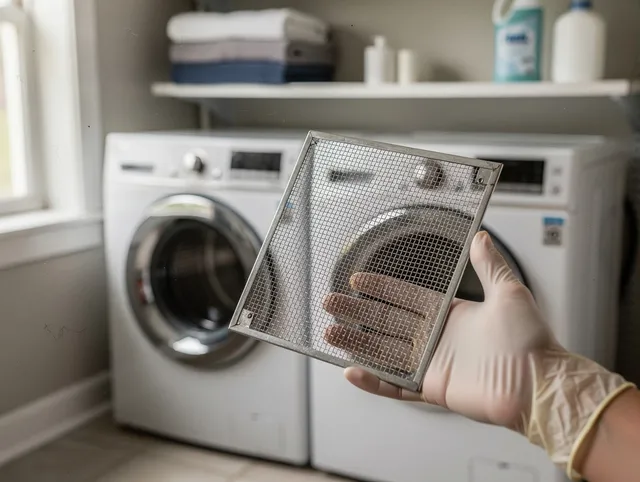 New Haven Dryer Vent Cleaning specialist performing detailed lint trap cleaning service in New Haven