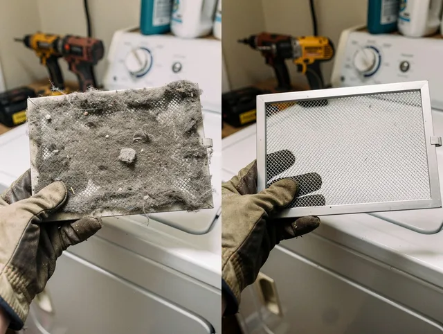 Professional lint trap cleaning by New Haven Dryer Vent Cleaning in New Haven