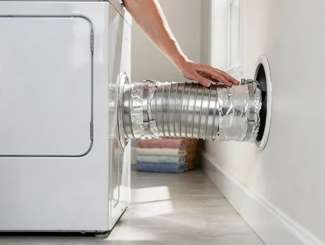 Professional dryer vent hose installation by New Haven Dryer Vent Cleaning in New Haven